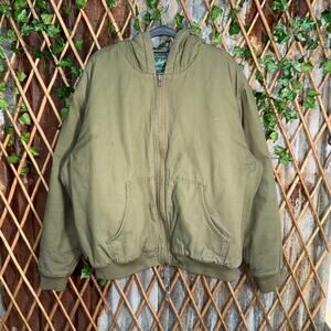 Vintage Y2K woolrich flannel lined 00s heavy workwear jacket